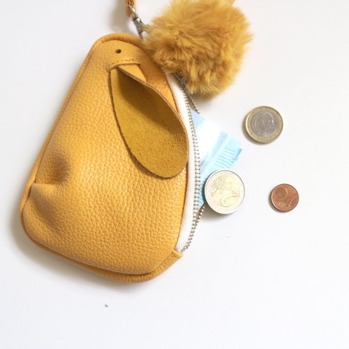 多機能うさぎポーチ 本革パスケース 本革キーケース 本革スマート