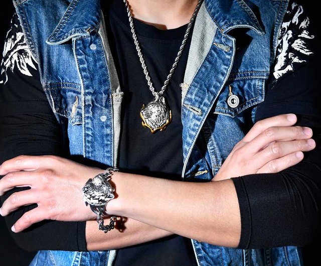 送料無料】台湾 十二支 寅年 焱虎 個性的 ネックレス ユニセックス