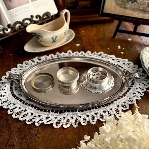 台湾 *50379- 極めて希少なフランス製シルバープレート冷製バター