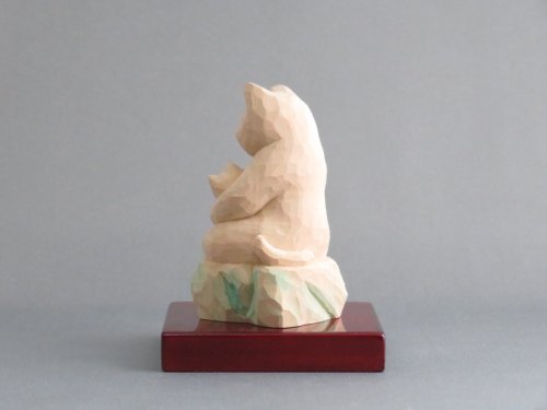 木彫り 猫鬼子母神 猫仏1909 仏屋さかい stha Hotokeya Sakai | 人形