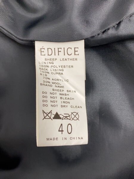 EDIFICE(エディフィス) / レザージャケット・ブルゾン/40/羊革/BLK