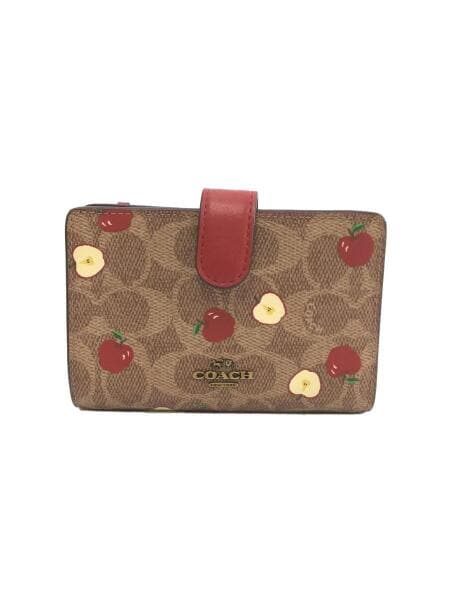 COACH(コーチ) / 2つ折り財布/PVC/シグネチャー/アップルプリント