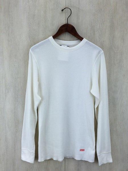 Supreme(シュプリーム) / xHanes/サーマルカットソー/M/コットン/WHT