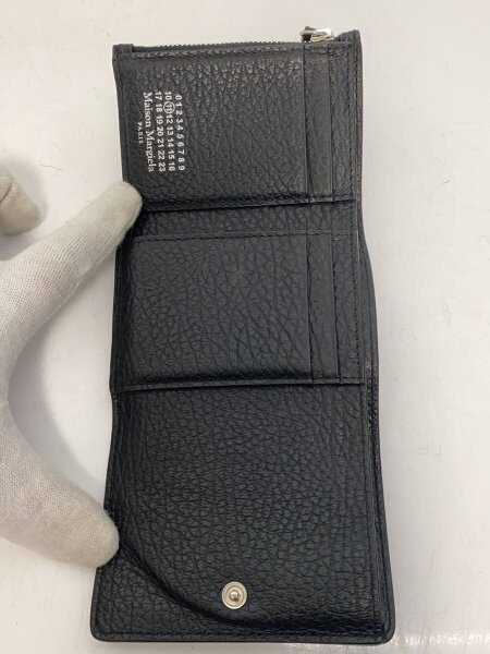 Maison Margiela(メゾンマルジェラ) / 3つ折り財布/レザー/BLK/メンズ