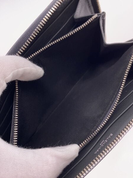 BALENCIAGA(バレンシアガ) / 長財布/レザー/BLK/無地/メンズ// | 中古