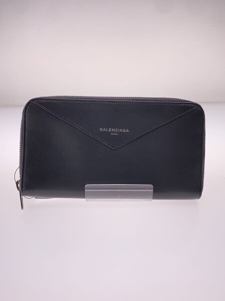 BALENCIAGA(バレンシアガ) / 長財布/レザー/BLK/無地/メンズ// | 中古