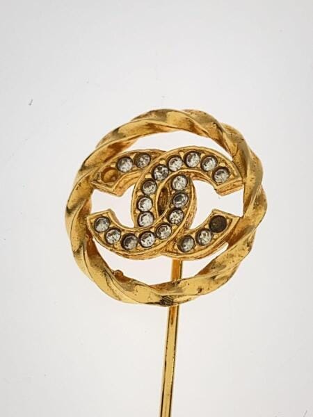 CHANEL(シャネル) / ピンブローチ/--/GLD/レディース/ストーン2個欠品