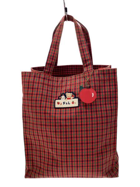 familiar(ファミリア) / トートバッグ/コットン/RED/チェック | 中古品