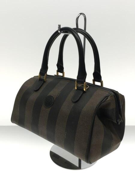 FENDI(フェンディ) / ミニボストンバッグ/PVC/BRW/ストライプ/ペカン柄