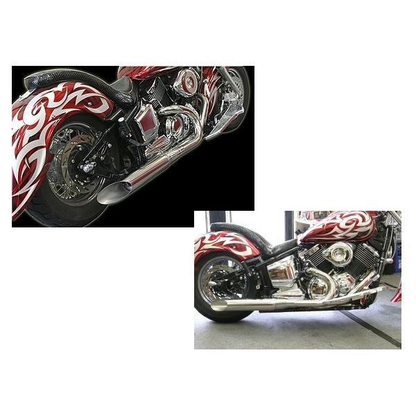 ドラッグスター1100 アメリカンドラッガーズ製ベントマフラー