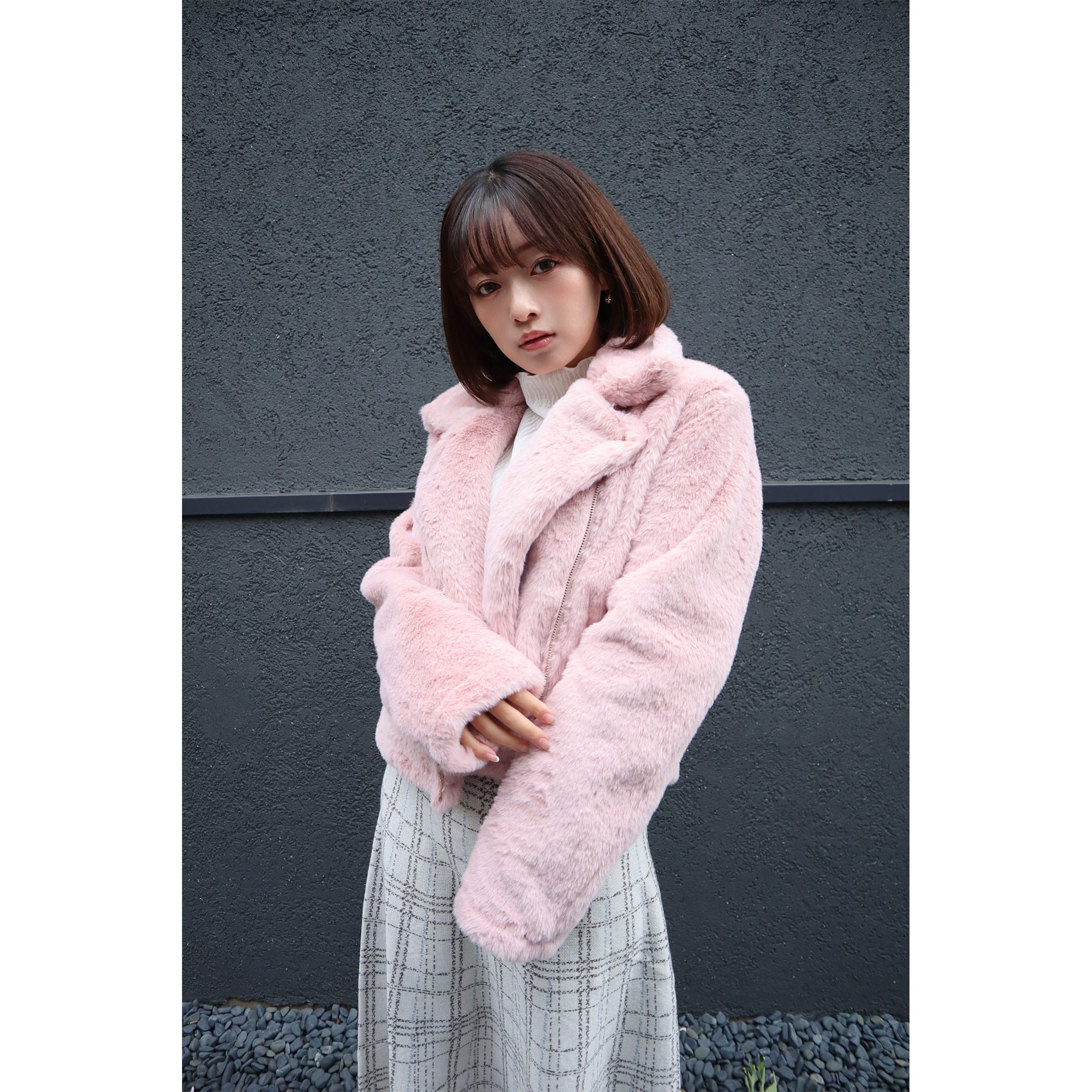 エコファーライダースジャケット｜コート｜CECIL McBEE(セシルマクビー