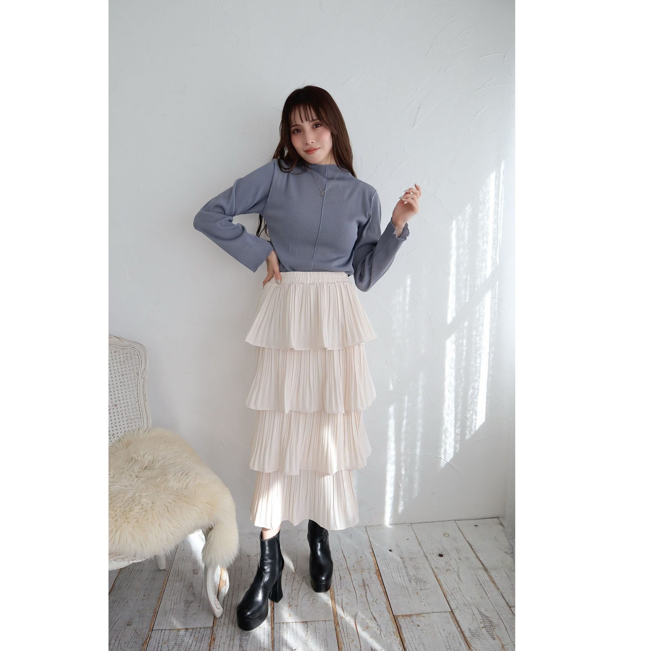 プリーツティアードスカート｜スカート｜CECIL McBEE(セシルマクビー