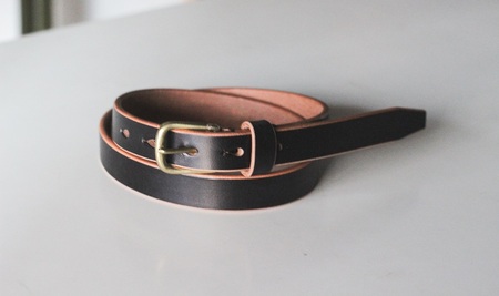 minca】細幅20mmベルト/32インチ 栃木レザーの希少な「ハーネスレザー