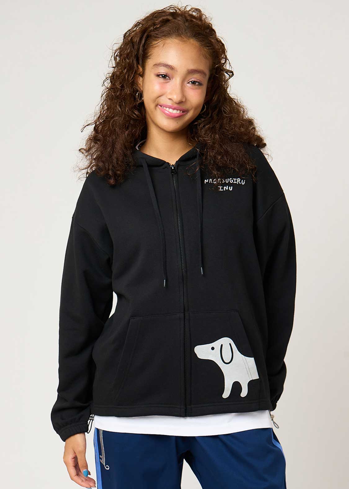 knn.cha ブレスユージップパーカー黒 bless u pigment zip hoodie – YZ