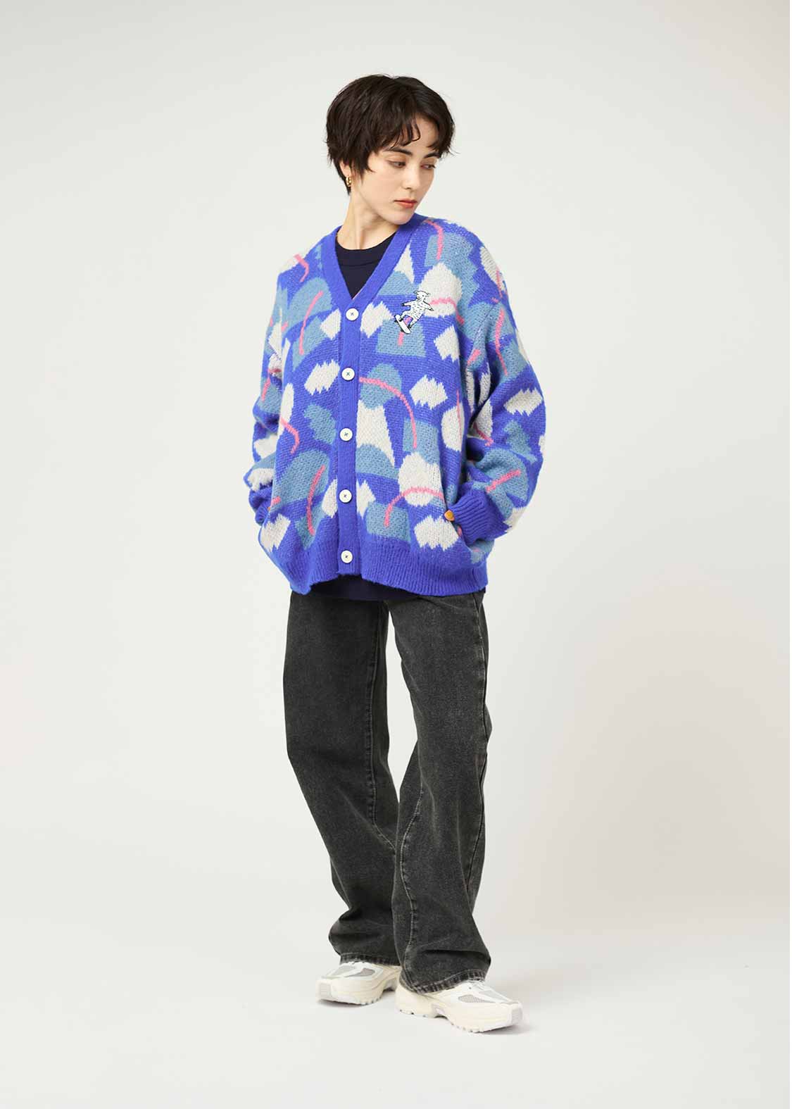 ラムチョップスケート｜ウォッシャブルジャカードシャギーニット