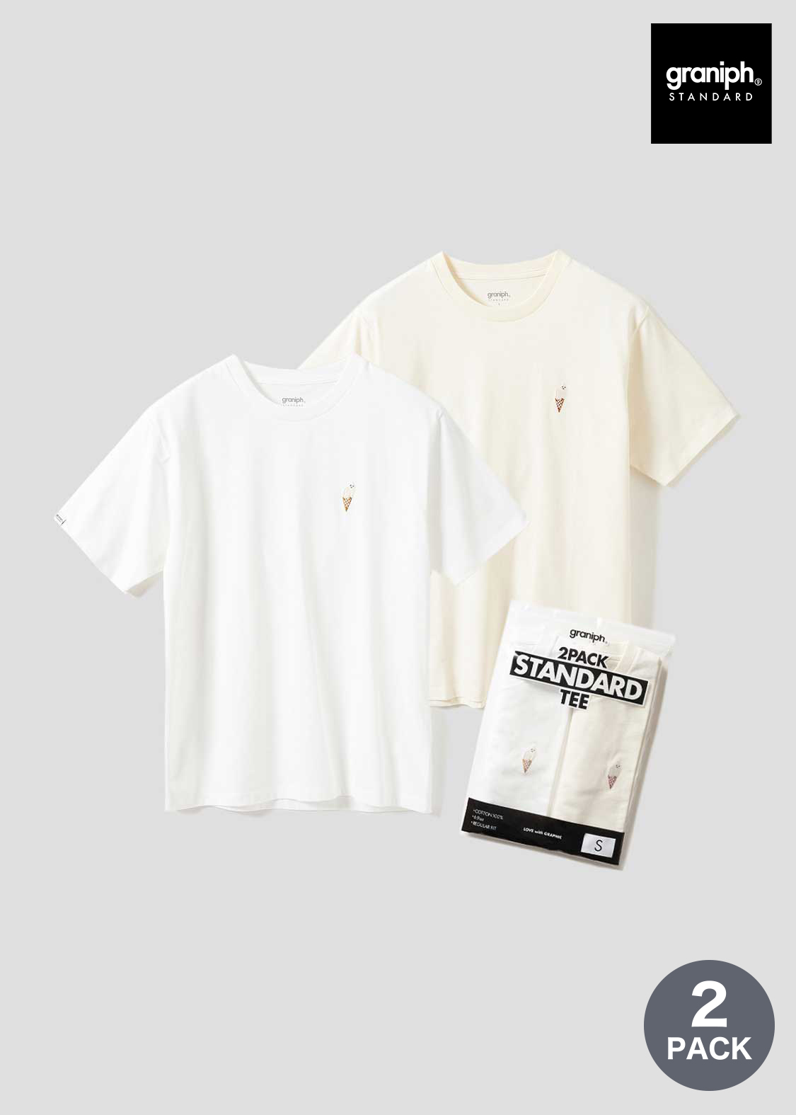 アイスボン｜2パックアイコンTシャツ｜ユニセックス｜グラニフ(graniph