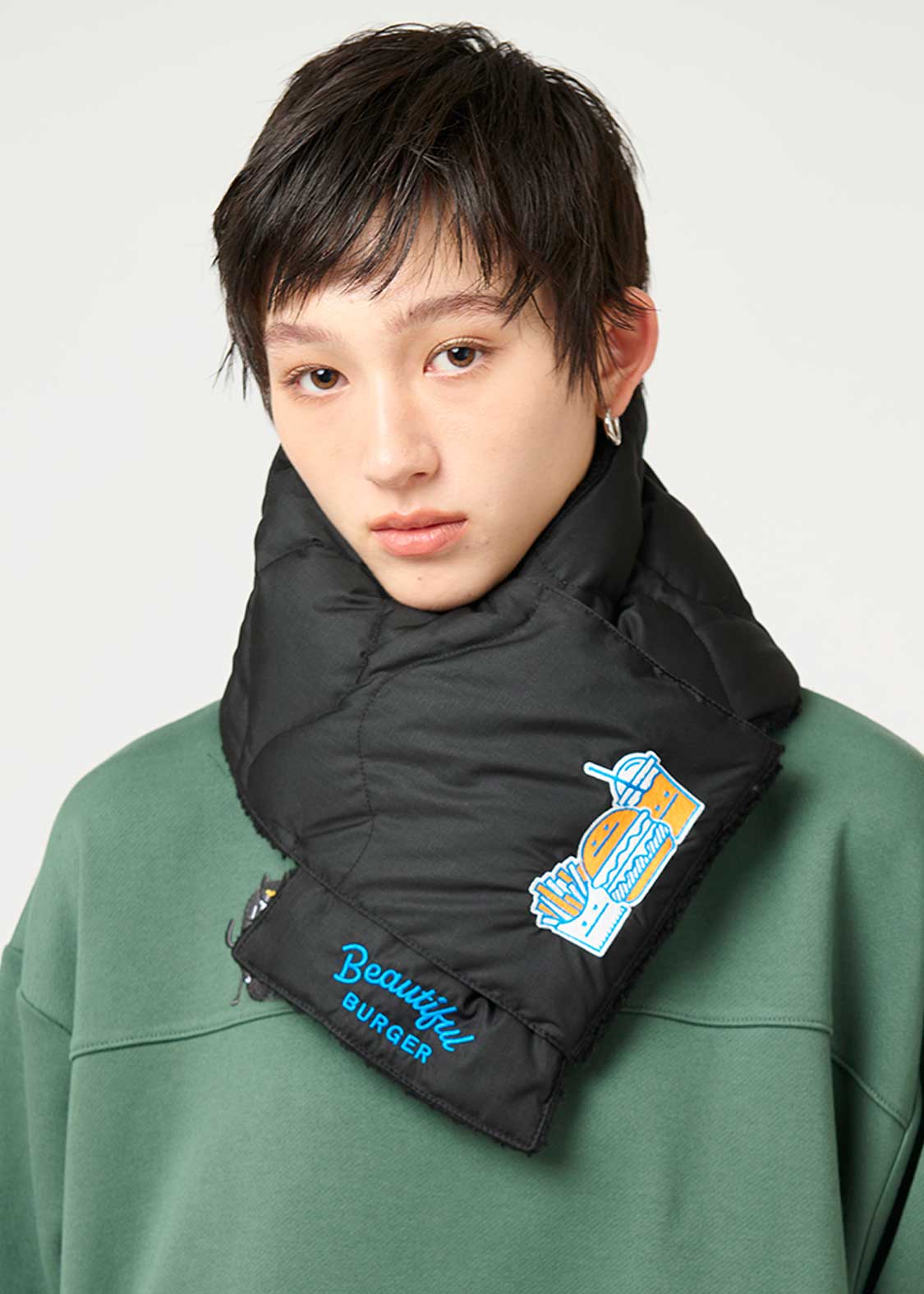 ビューティフルシャドーバーガー(TAION)｜リバーシブルボアダウン