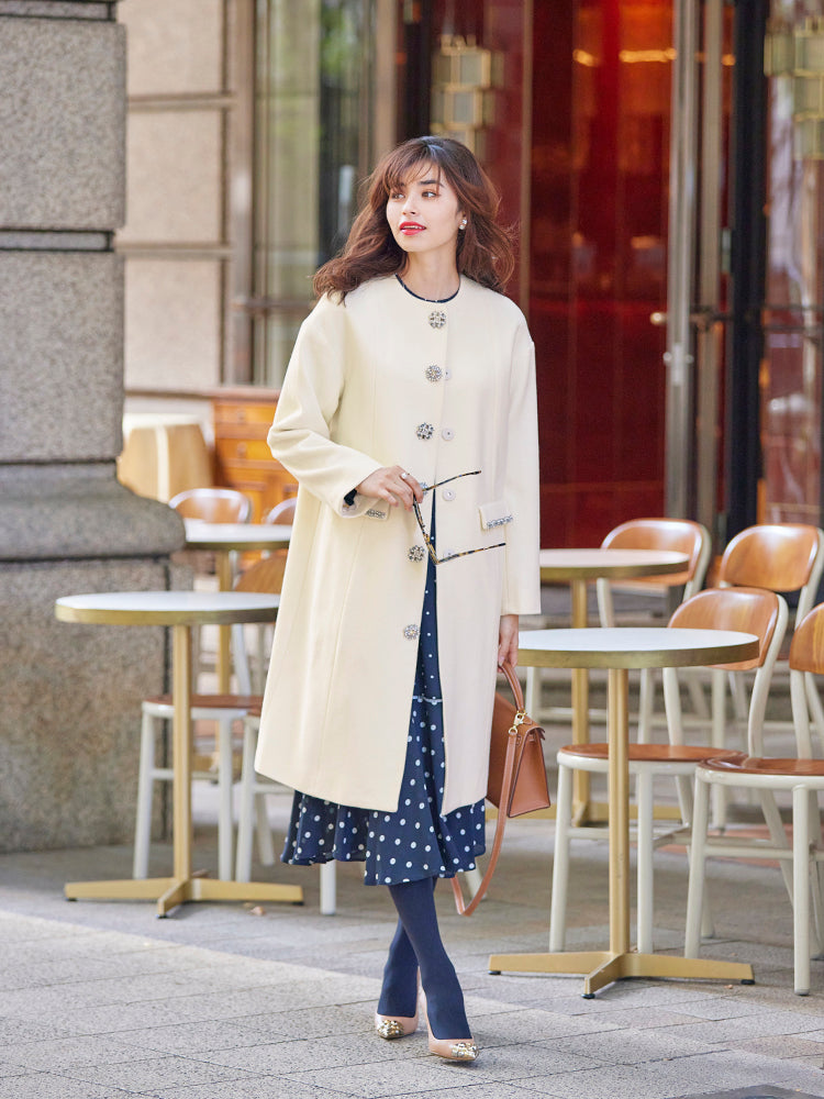 ビジューウールロングコート |【公式】Chestyオンラインショップ