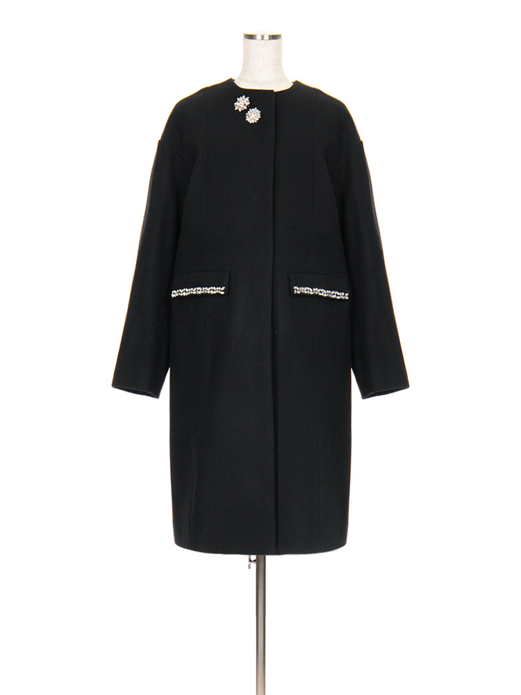 ビジューウールロングコート |【公式】Chestyオンラインショップ