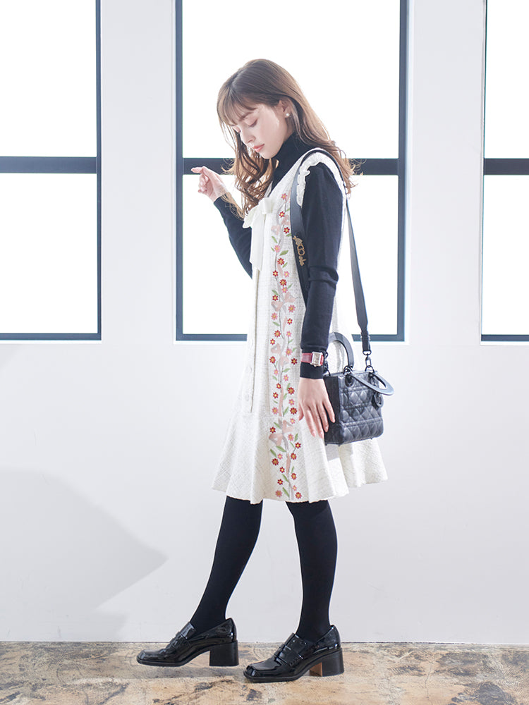 ツイード刺繍ワンピース |【公式】Chestyオンラインショップ