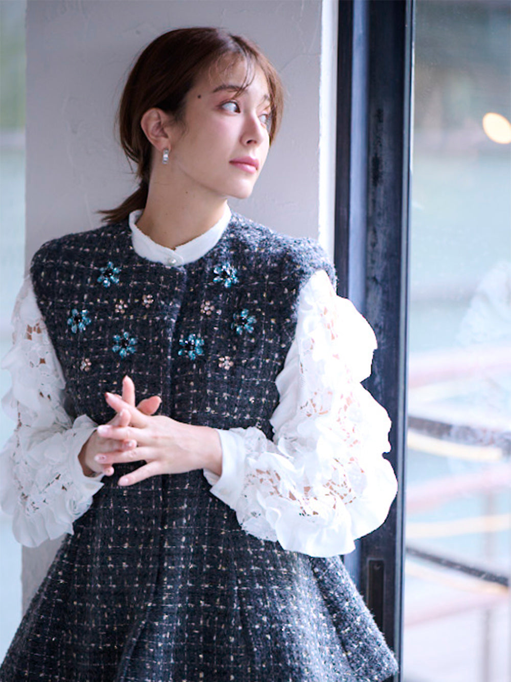 ビジューツイードベスト｜【公式】Chestyオンラインショップ