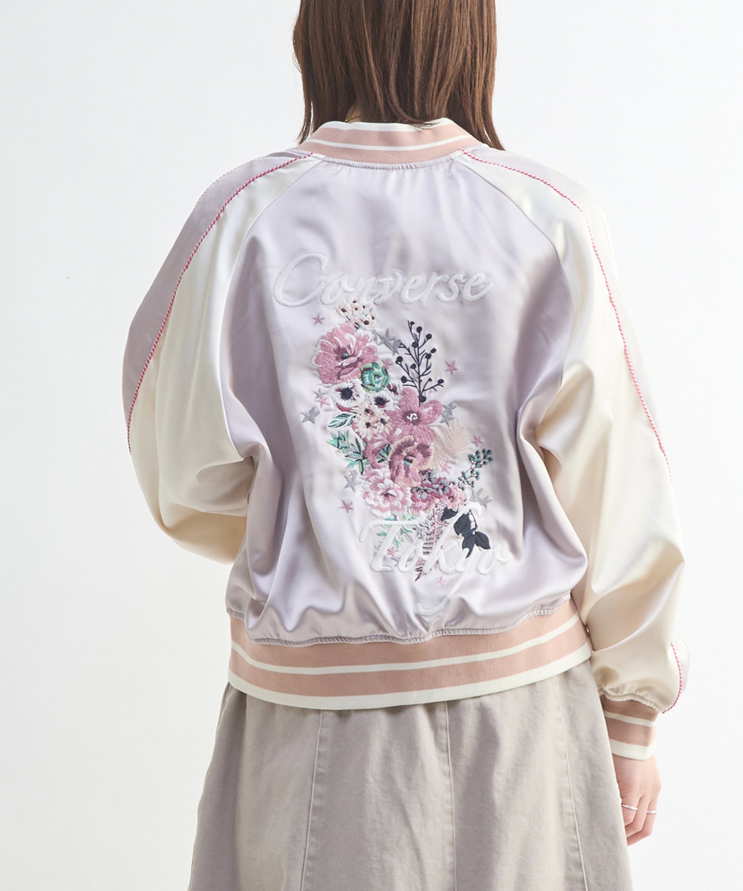 SATIN SHORT SOUVENIR JACKET｜CONVERSE TOKYO (コンバーストウキョウ