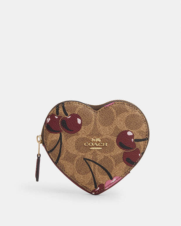 COACH ハート型チェリー柄ケース COACH® IS | Heart Coin Case In