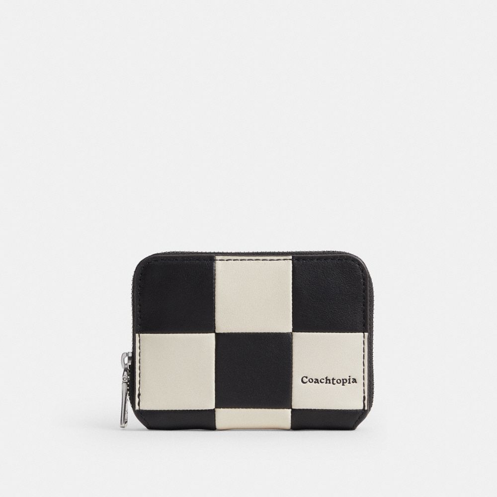 Zip Around Wallet In Checkerboard Upcrafted Leather | Coachtopia ™