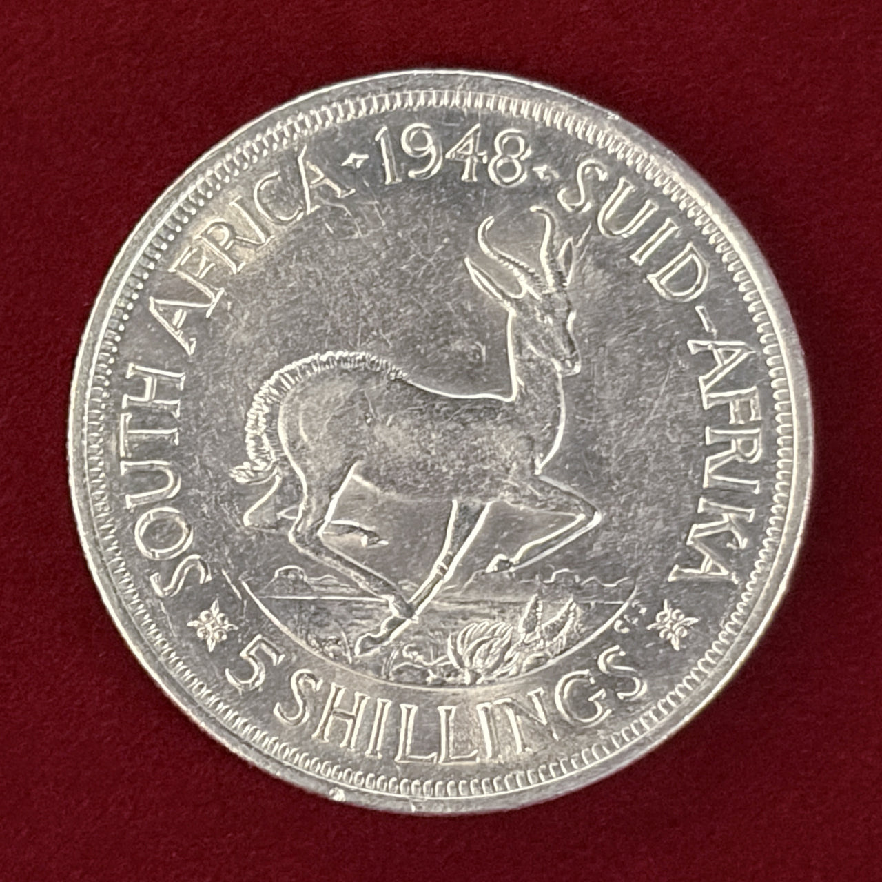 南アフリカ】ジョージ6世 5シリング銀貨［B-0000569］ – ワールド