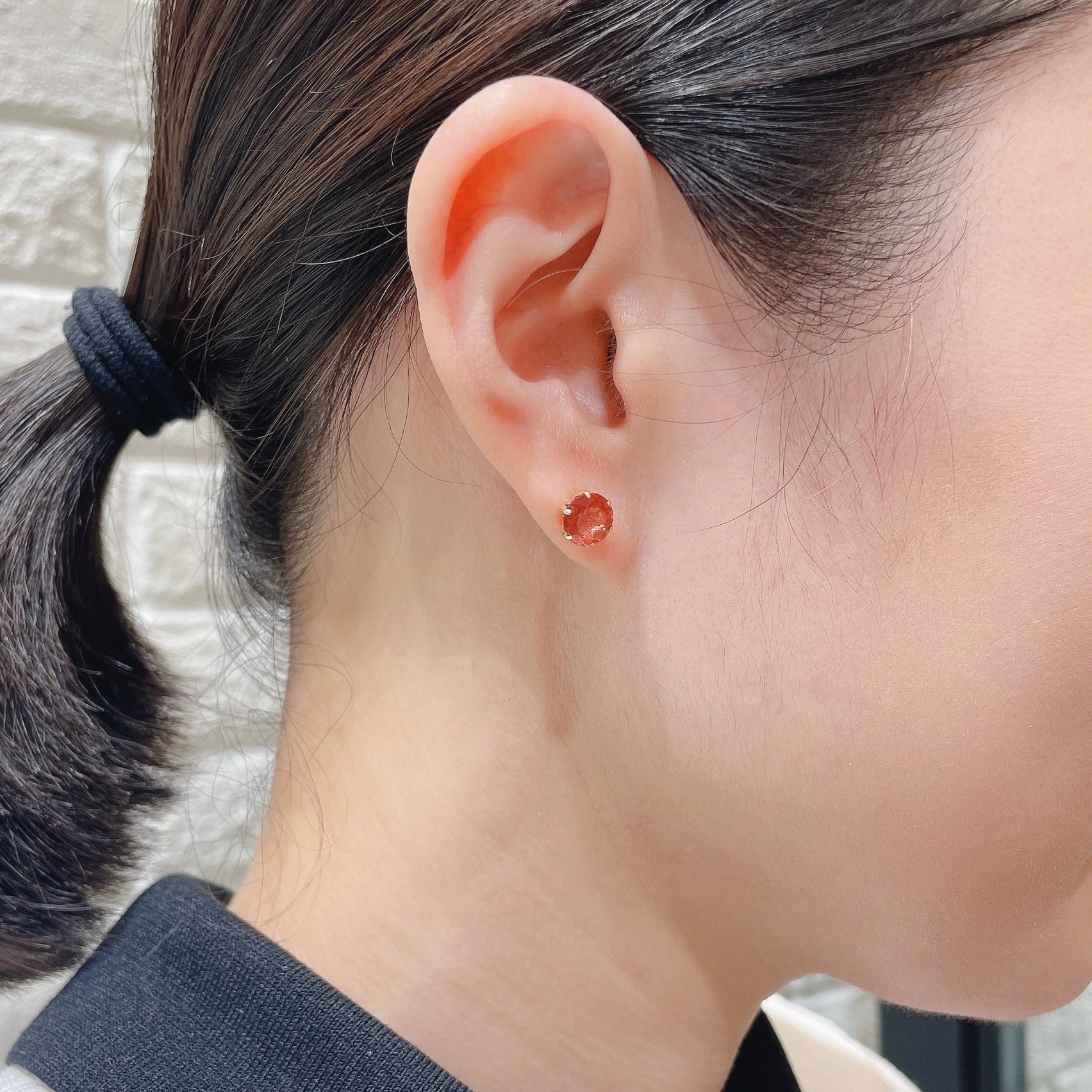 K18YG オレゴンサンストーン 1粒ポストピアス – COLETTE GIFT