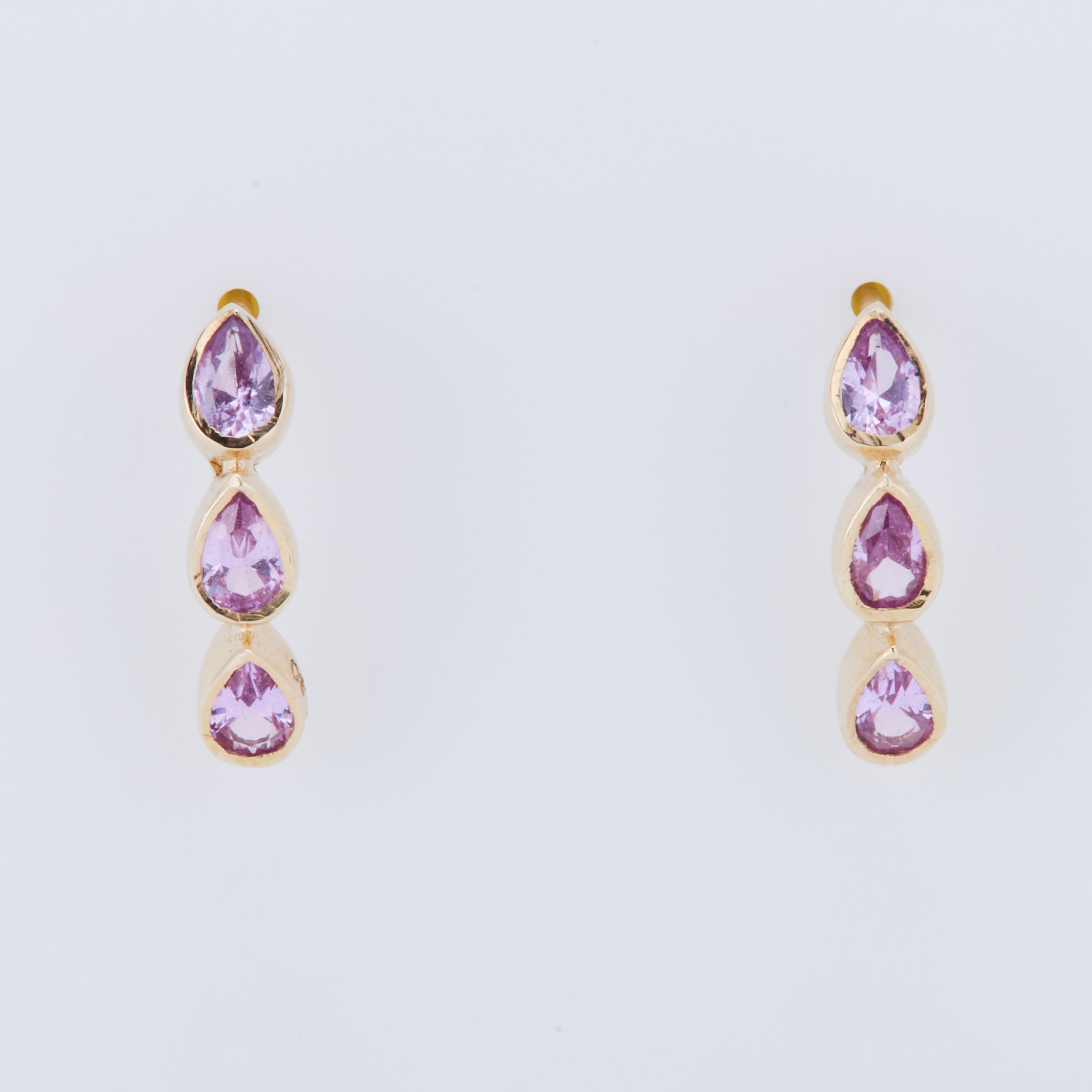 K10YG ローズ ティア ピンクサファイア ピアス – COLETTE GIFT