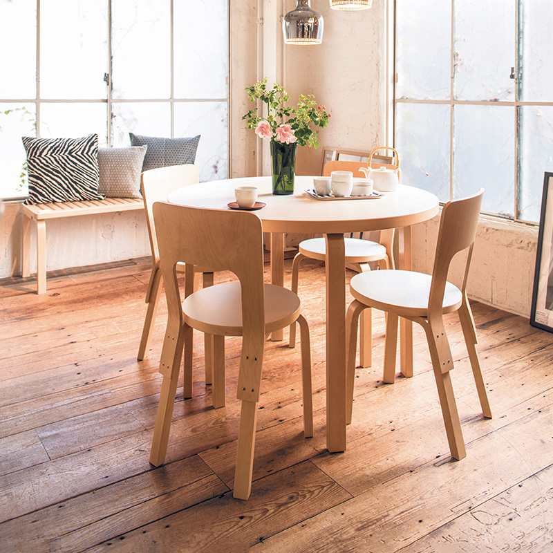 Artek（アルテック）90A テーブル ナチュラル ラッカー｜Alvar Aalto