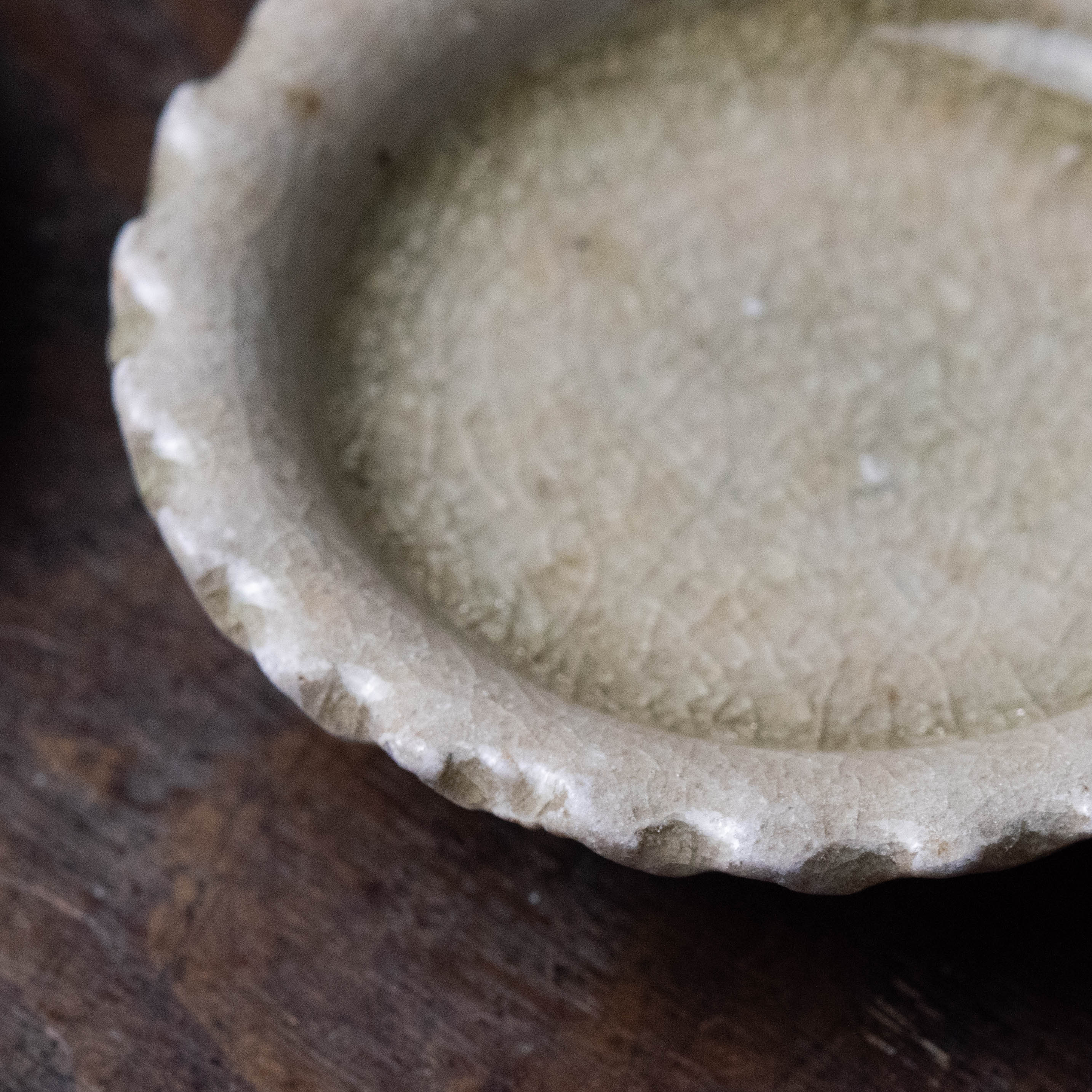 陶磁器 :: 御深井釉 輪花皿 5枚 | COTTOU.JP 骨董の通販マーケットプレイス