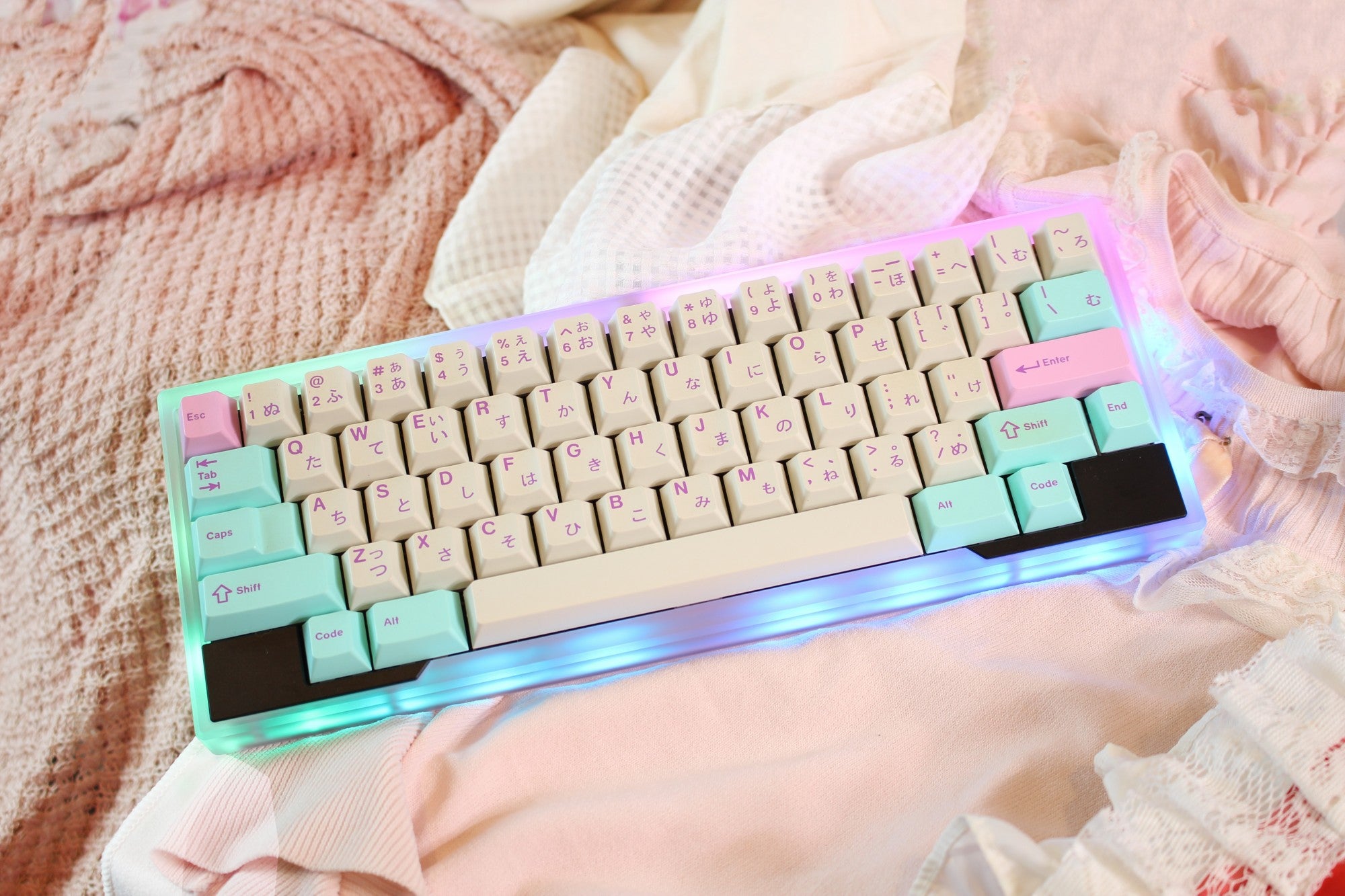 Sebas R2 Light Blue + SS カスタムキーボード GB] Sebas R2