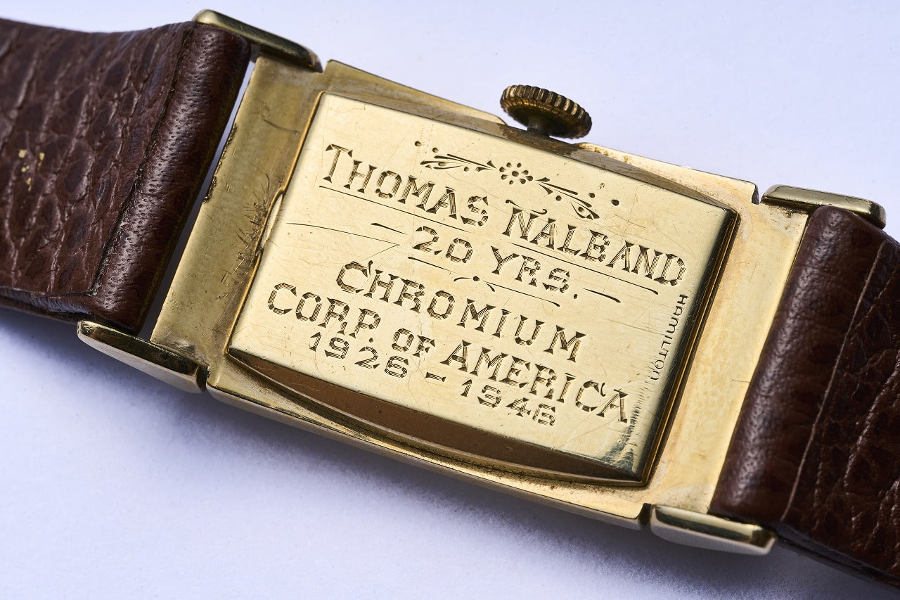 1940s HAMILTON “BROCK” 14Kスモセコ手巻きウォッチ【5営業日以内出荷】