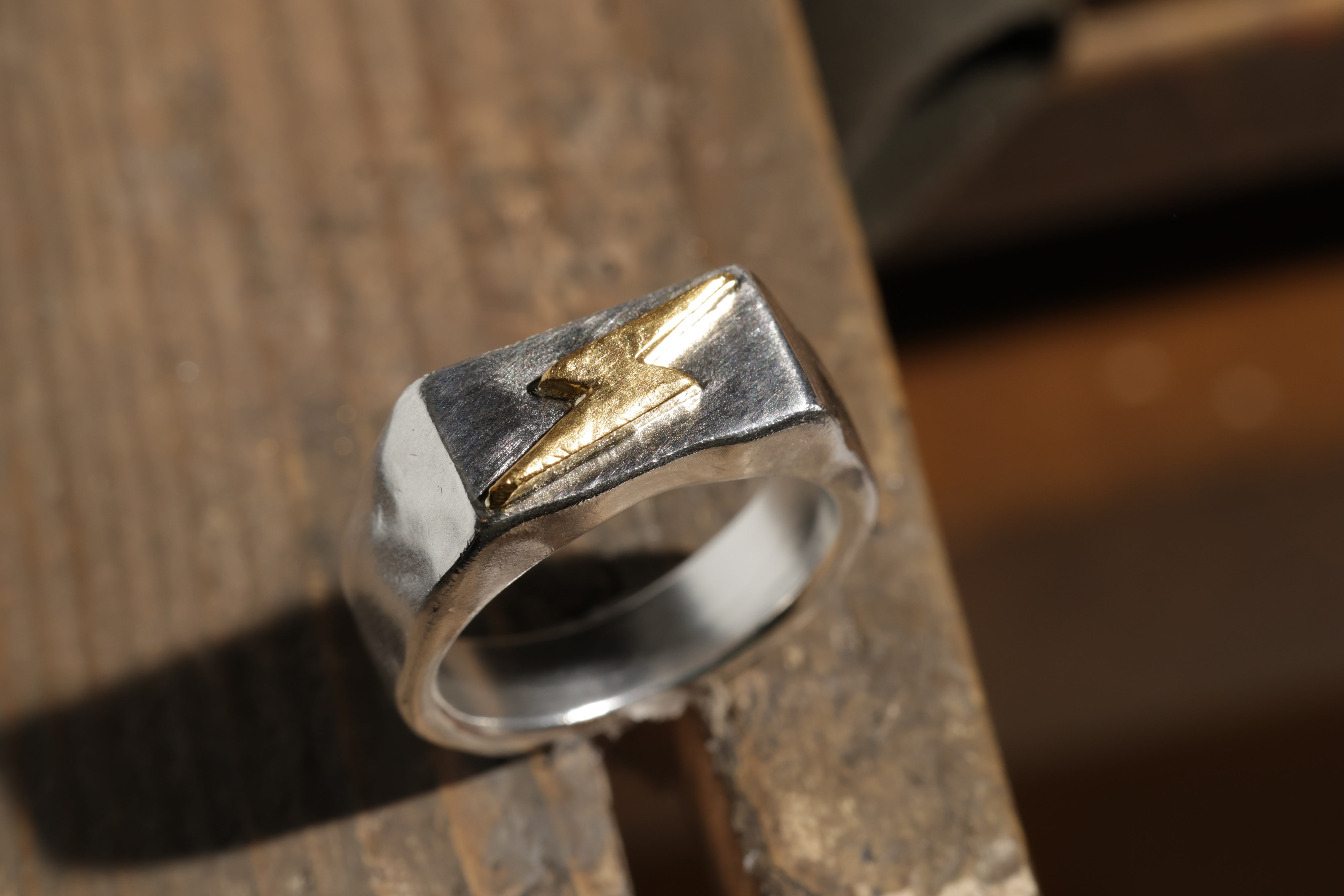 four seven nine × Lightning 【PURE METAL RING】稲妻モチーフ／純銀