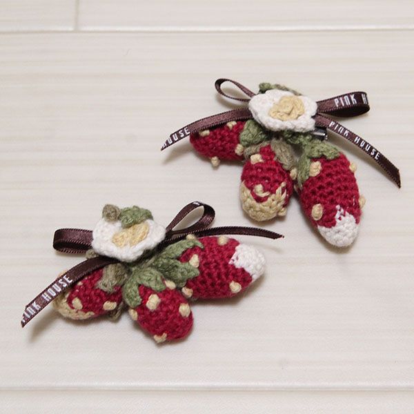 ロゴリボン付き苺ブローチ2個セット - ピンクハウス通販｜リサイクル