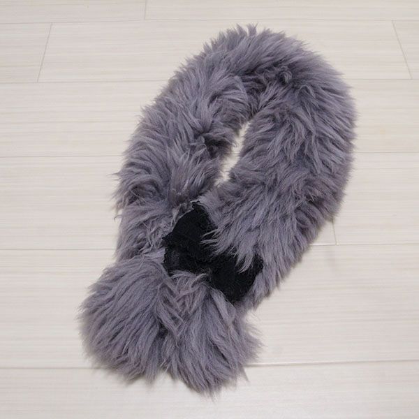 グレーリボン付きファーマフラー - ピンクハウス通販｜リサイクル