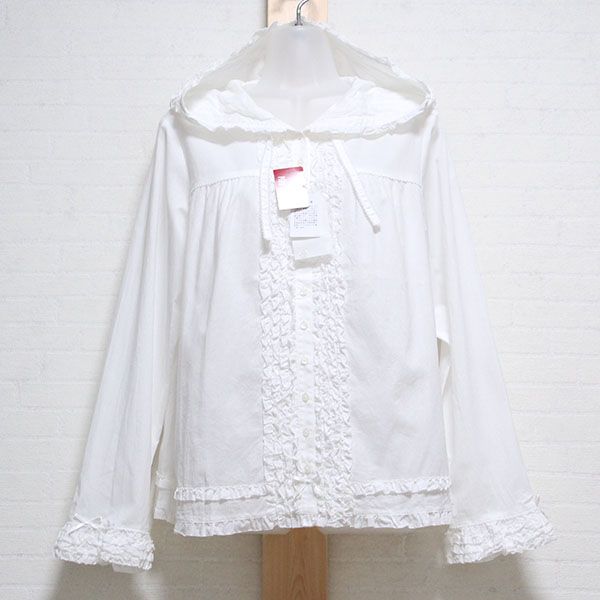 白フード付きフリルブラウス【4(L)】 - ピンクハウス通販｜リサイクル
