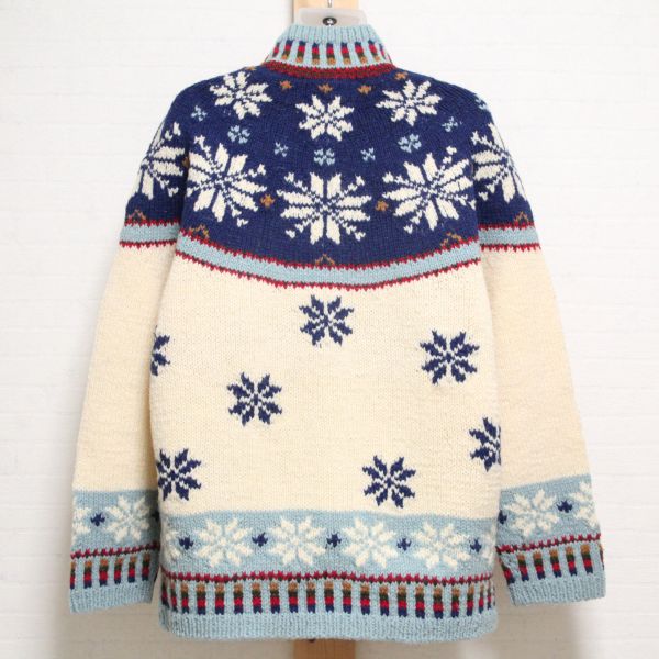 ブルー系ノルディック柄丸ヨークカーディガン - ピンクハウス通販