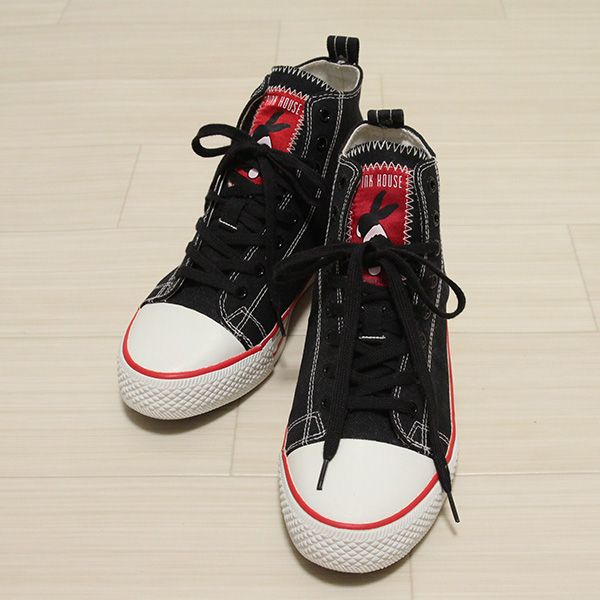 黒トランプうさぎハイカットスニーカー - ピンクハウス通販