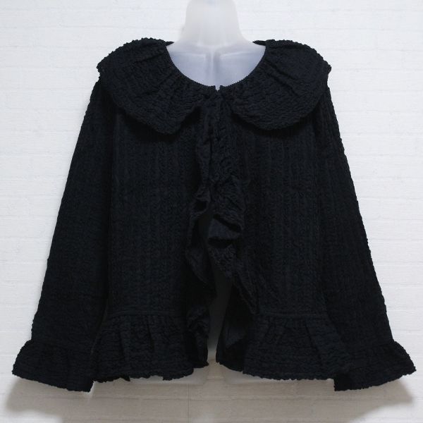 黒ピコフリルオーバーブラウス - ピンクハウス通販｜リサイクル