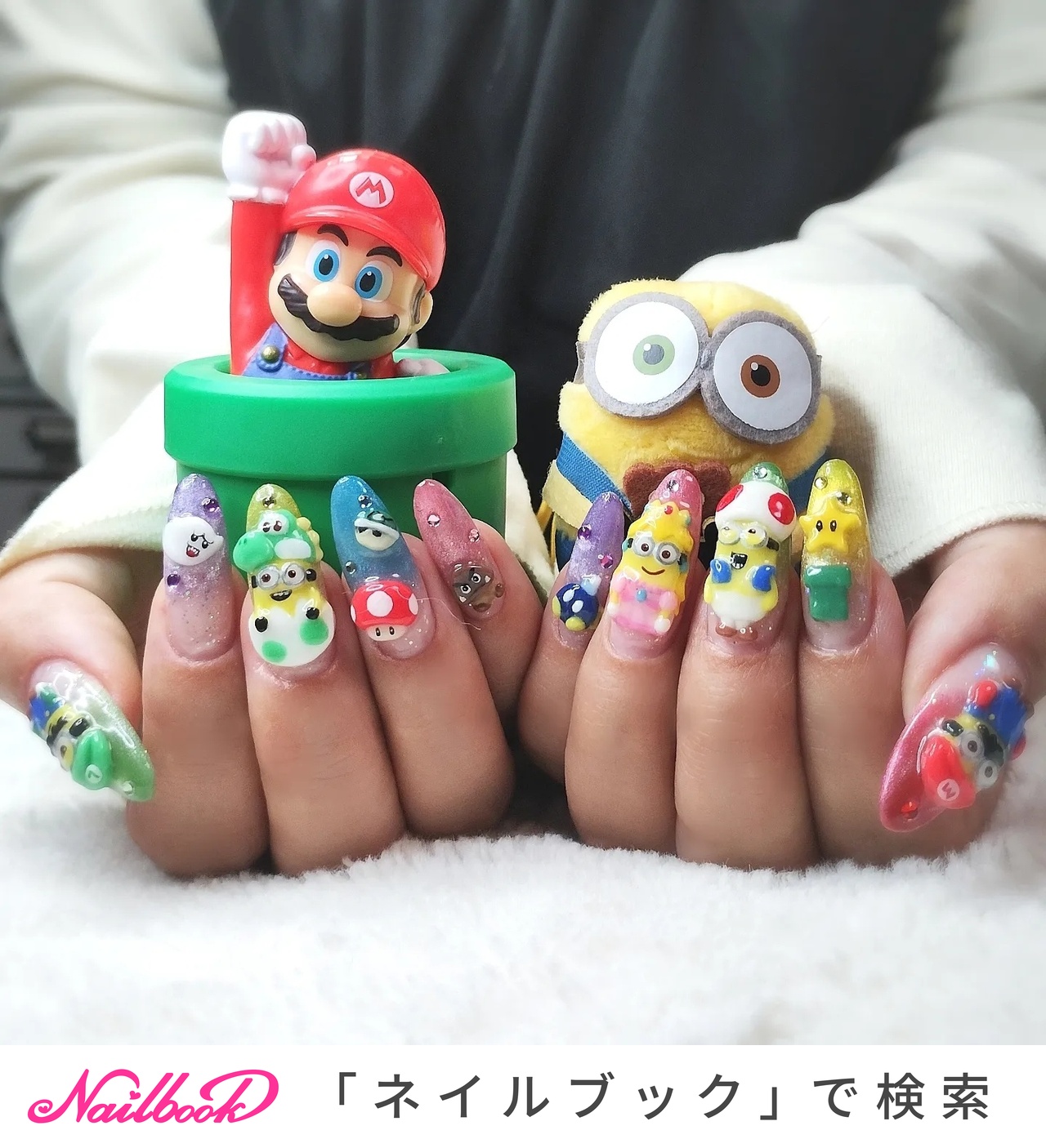 痛ネイル/3D/マグネット/個性派 - akko-tiare1120のネイルデザイン[No