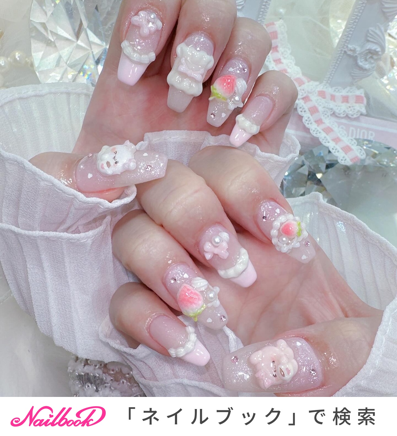 2026年】新着順｜#フレンチガーリーネイルのネイルデザイン｜ネイルブック