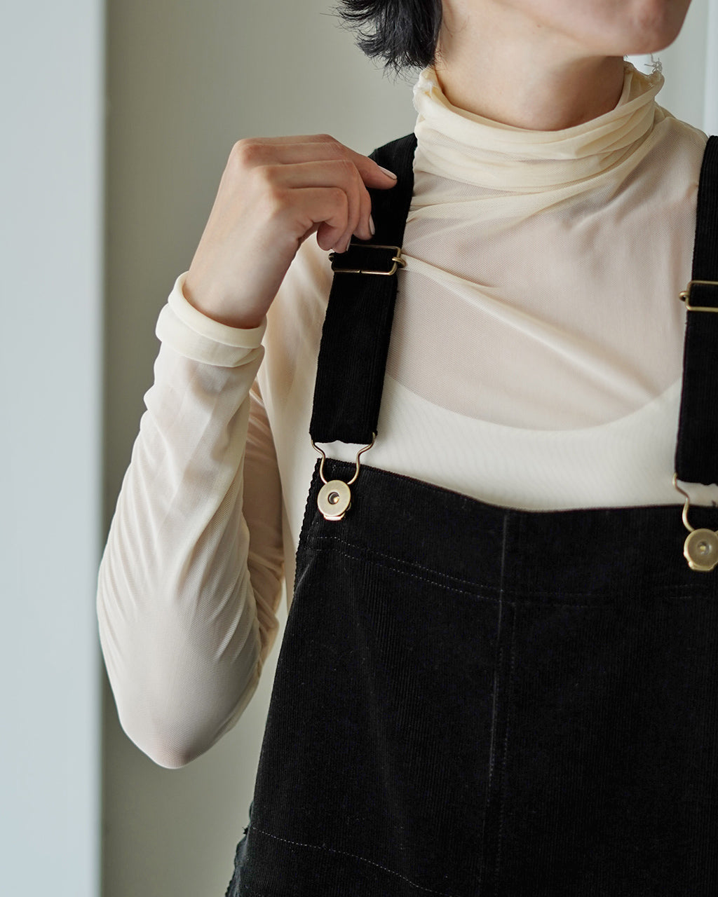 サクラ SACRA フィンクスコットン コーデュロイ サロペット レディース