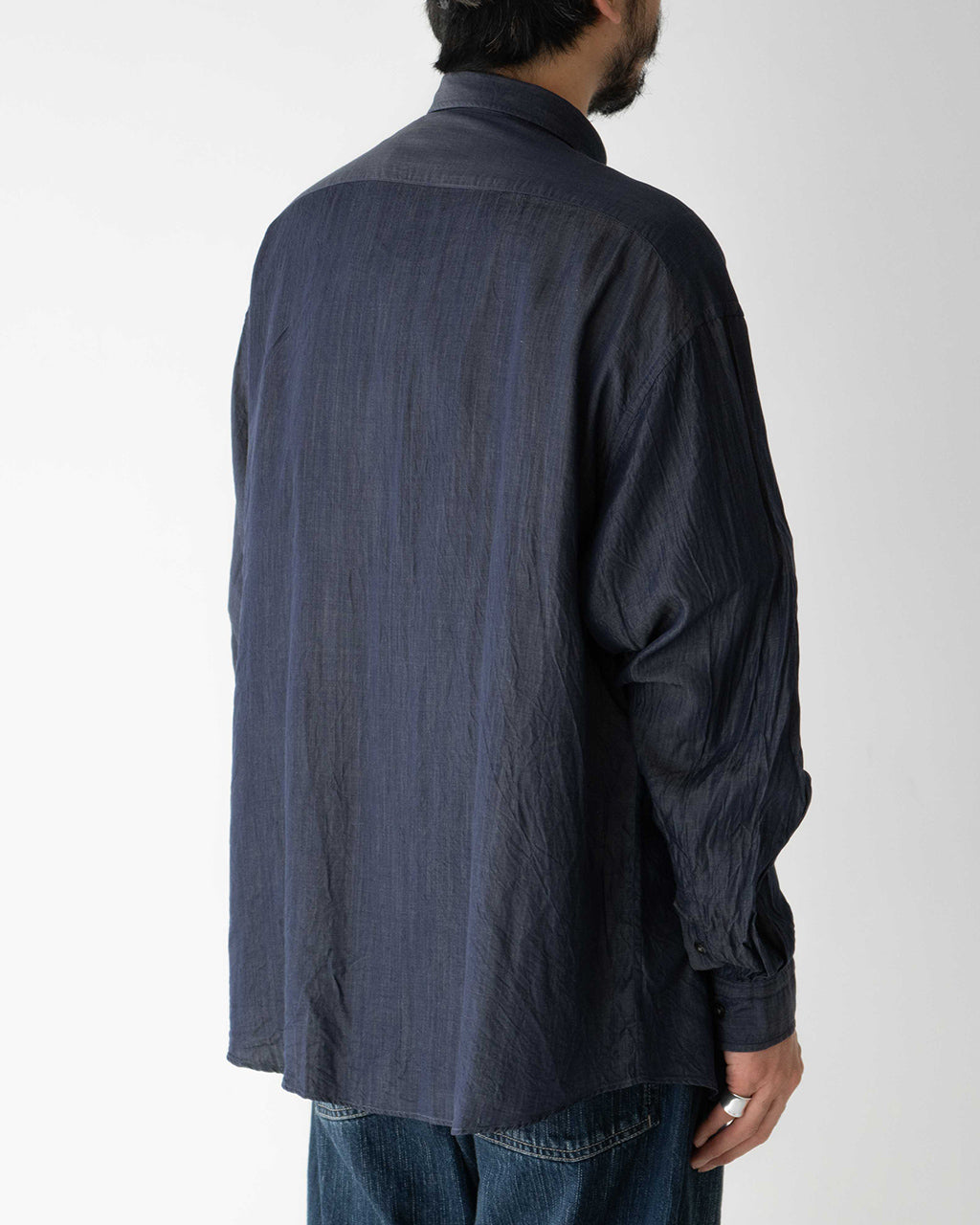 PORTER CLASSIC ポータークラシック 長袖シャツ キュプラ ロールアップ