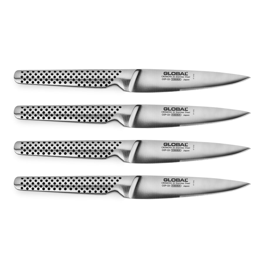 Global Steak Knives - 4 Piece Set - Serrated – Cutlery and More