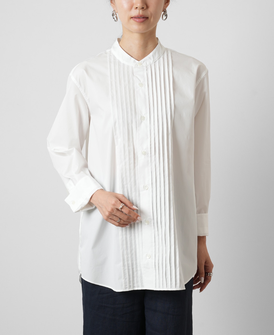 ピンタックシャツ(Freeサイズ 白): レディース｜メーカーズシャツ鎌倉