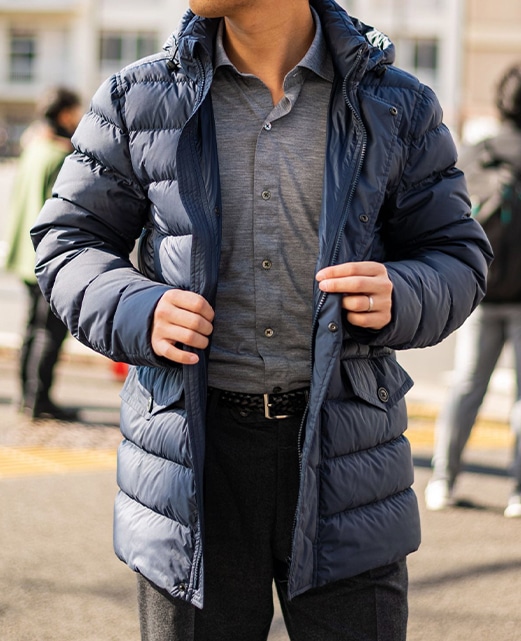 DICROS ダウンコート(M(46) ブルー系): メンズ｜メーカーズシャツ鎌倉