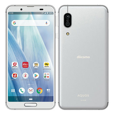 箱傷み】【SIMロック解除済】docomo AQUOS sense3 SH-02M Silver White